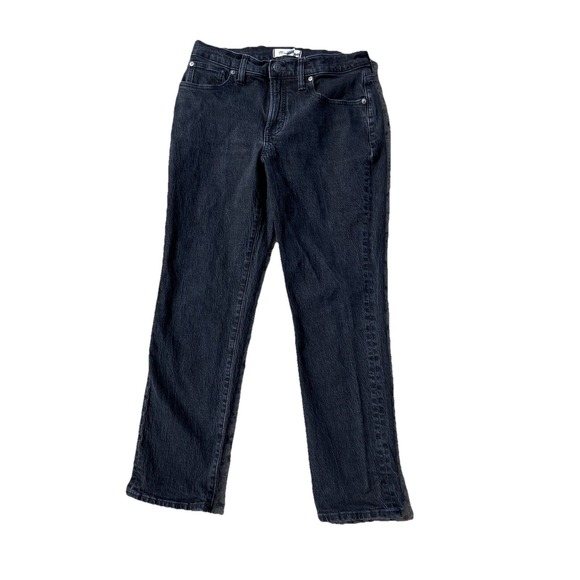 Madewell The Mid Rise Perfect Vintage Black Denim Jeans Women's‎ 27x27 - Picture 1 of 9